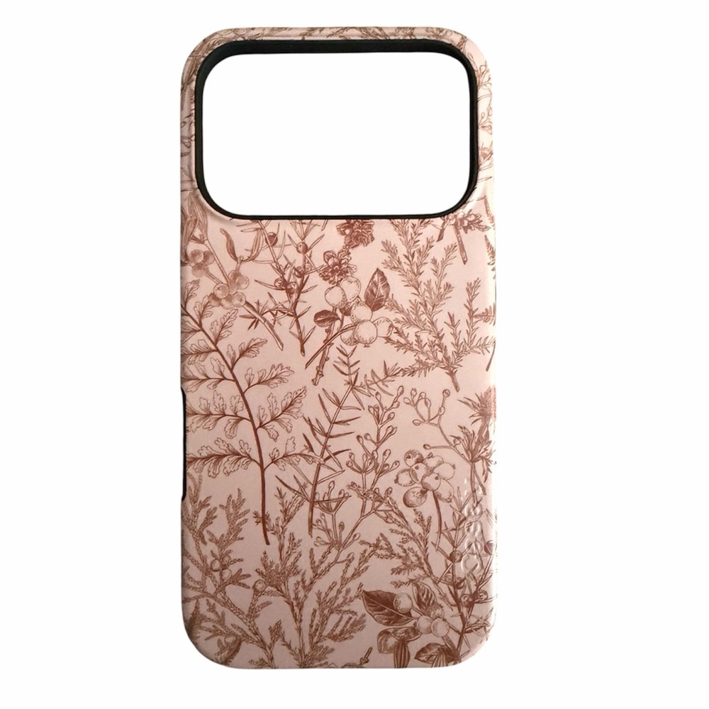 Casely Beige Floral iPhone 17 Pro Case MagSafe Neutral Botanical Bold